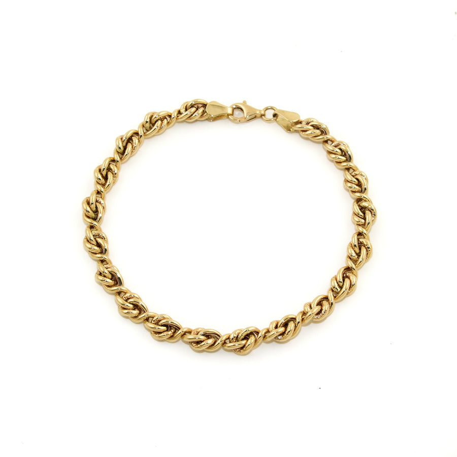 14K Gold x Double French Knot Bracelet - Kingdom Jewelry