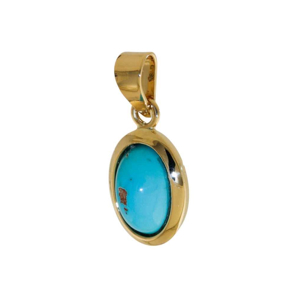 
                  
                    14k Gold x East West Bezel Persian Turquoise Pendant - Kingdom Jewelry
                  
                