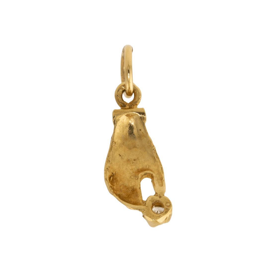 14k Gold x "Giving Hand" Melee Diamond Charm - Kingdom Jewelry