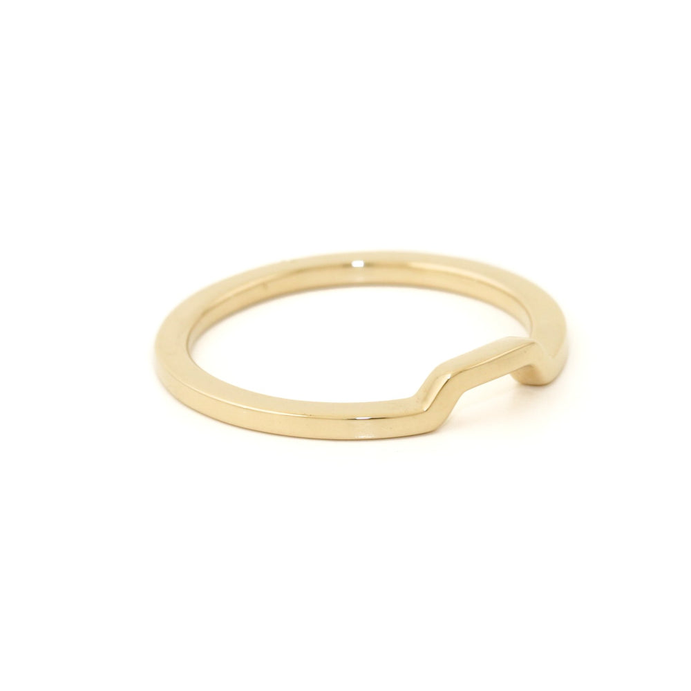 
                  
                    14k Gold x Half - Hex Contour Band - Kingdom Jewelry
                  
                