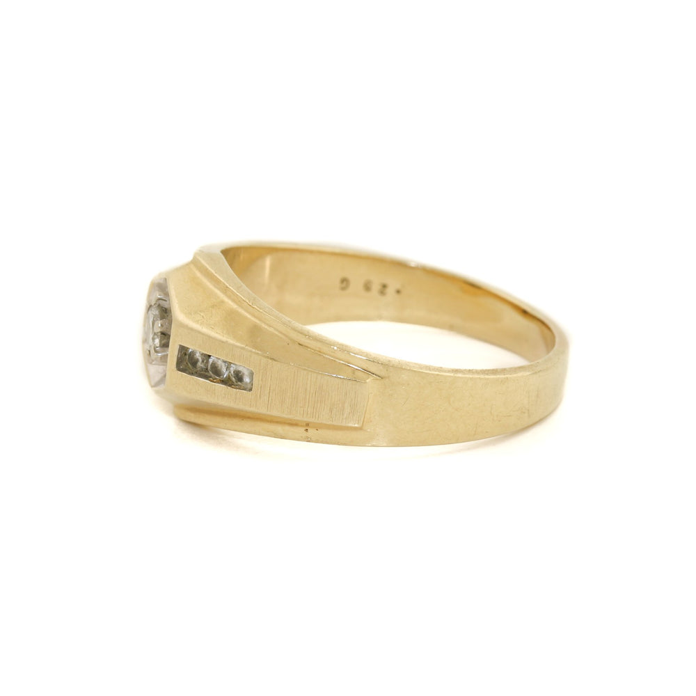 
                      
                        14k Gold x Hex Signet Diamond Ring - Kingdom Jewelry
                      
                    