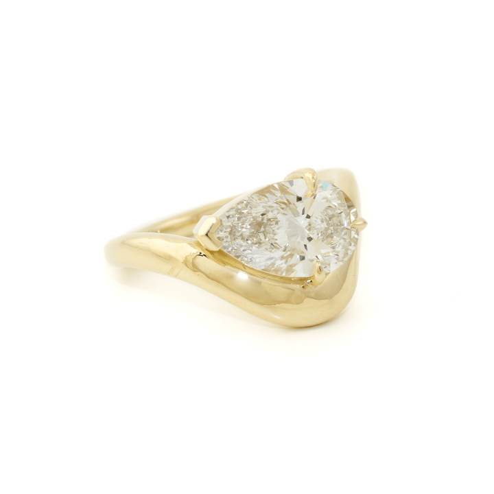 14k Gold x Horizon Pear Diamond Contour - Kingdom Jewelry