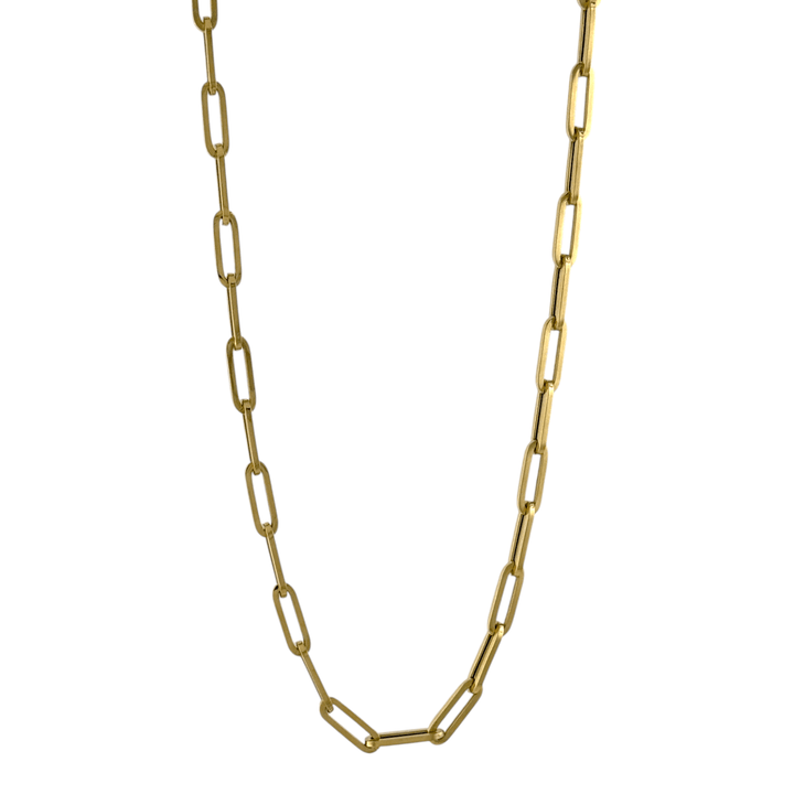 14k Gold x Large 5mm Paper Clip Italian Chain Necklace - Kingdom Jewelry