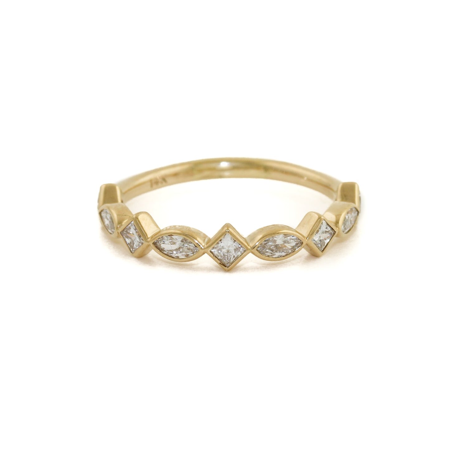 14k Gold x Marquise & Princess - Cut Diamond Ring - Kingdom Jewelry