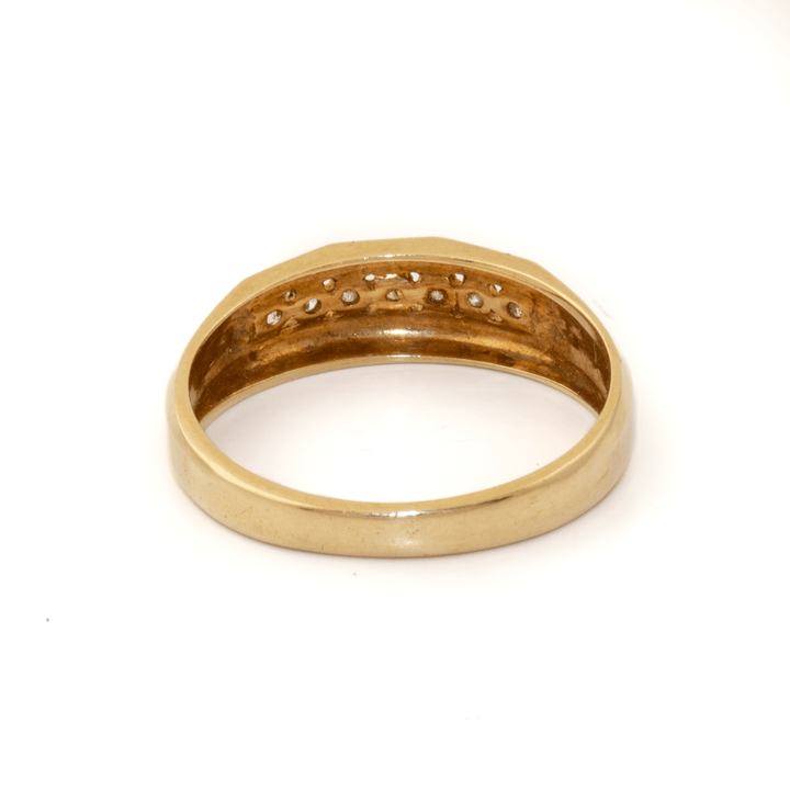 14k Gold x Modern Channel - Set Septet Diamond Band - Kingdom Jewelry