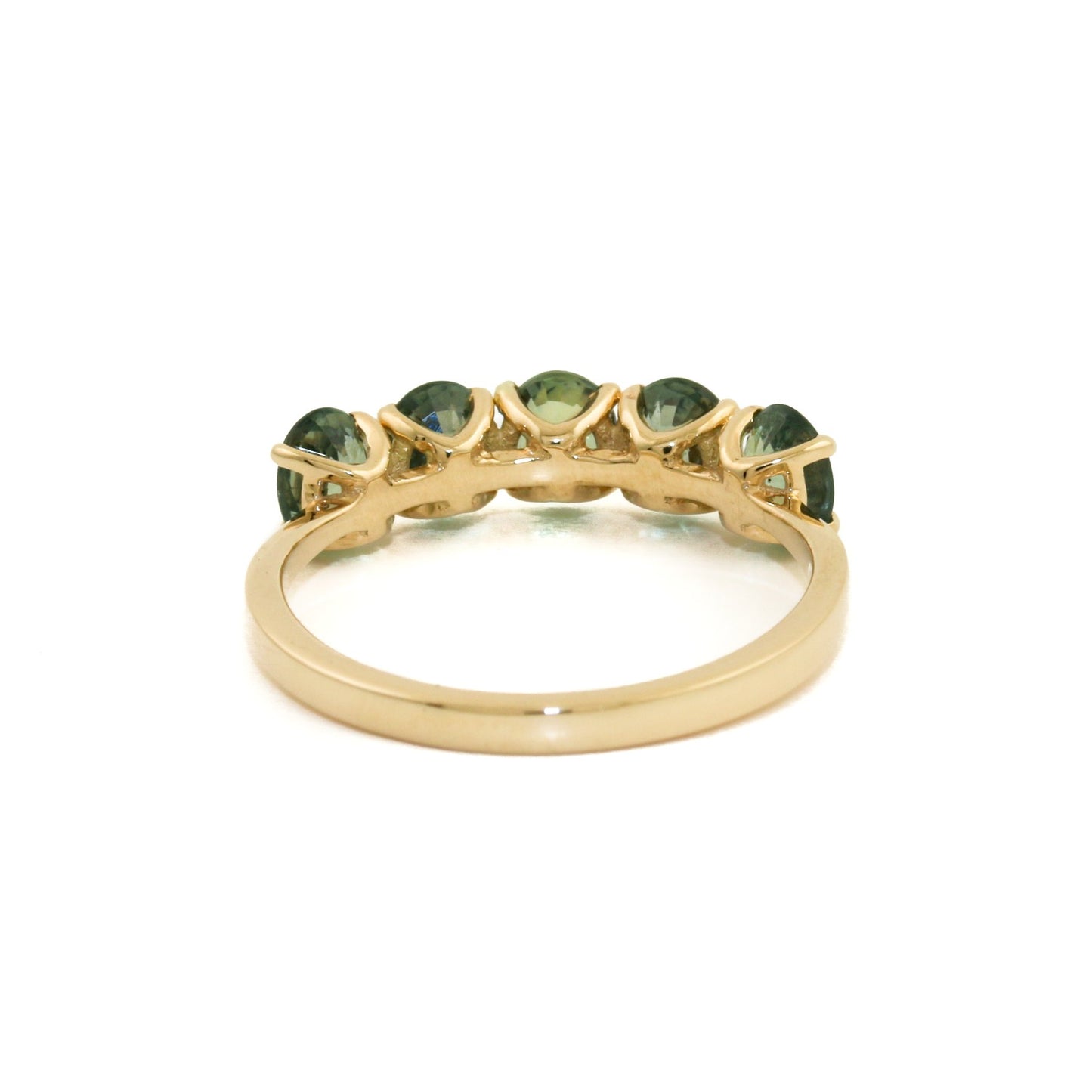 14K Gold x Ocean Teal Sapphire Band - Kingdom Jewelry