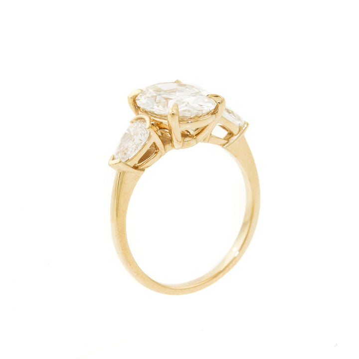 14k Gold x Oval & Pear Lab Diamond Ring - Kingdom Jewelry