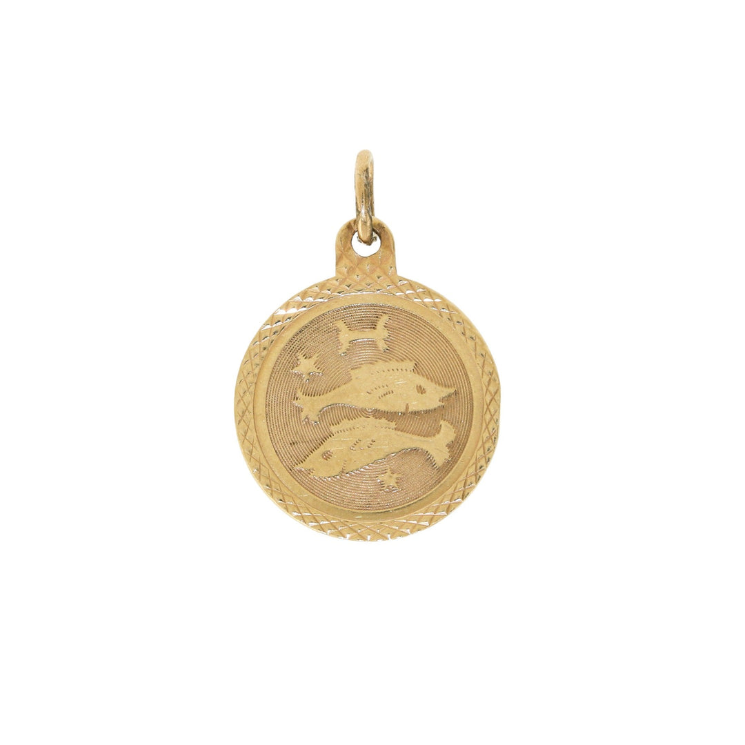 14k Gold x Pisces Charm Pendant - Kingdom Jewelry