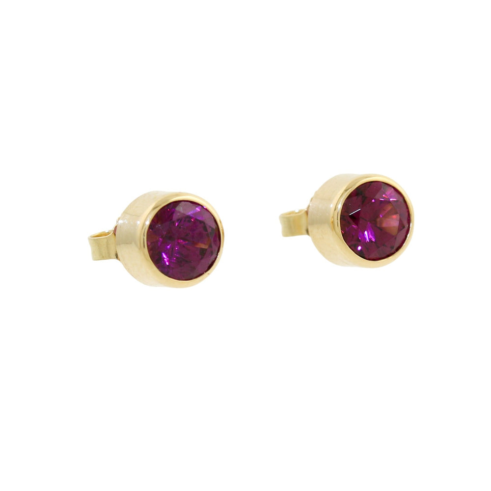 
                  
                    14k Gold x Round Purple Garnet Studs - Kingdom Jewelry
                  
                