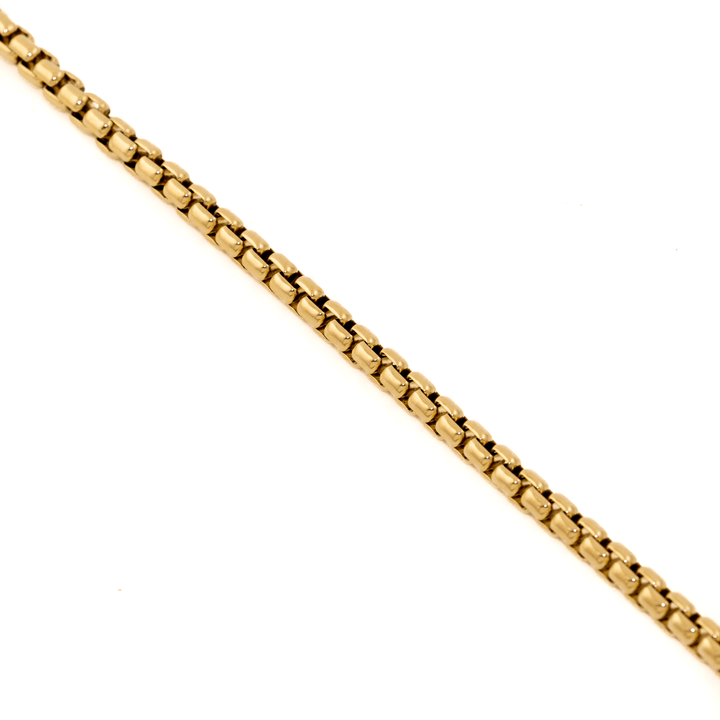 14k Gold x Solid 4mm Rounded Box Link Bracelet - Kingdom Jewelry
