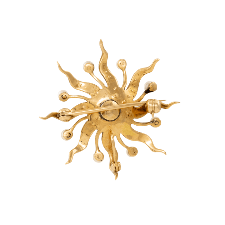 14k Gold x Star Seed Pearl Hybrid Brooch - Kingdom Jewelry