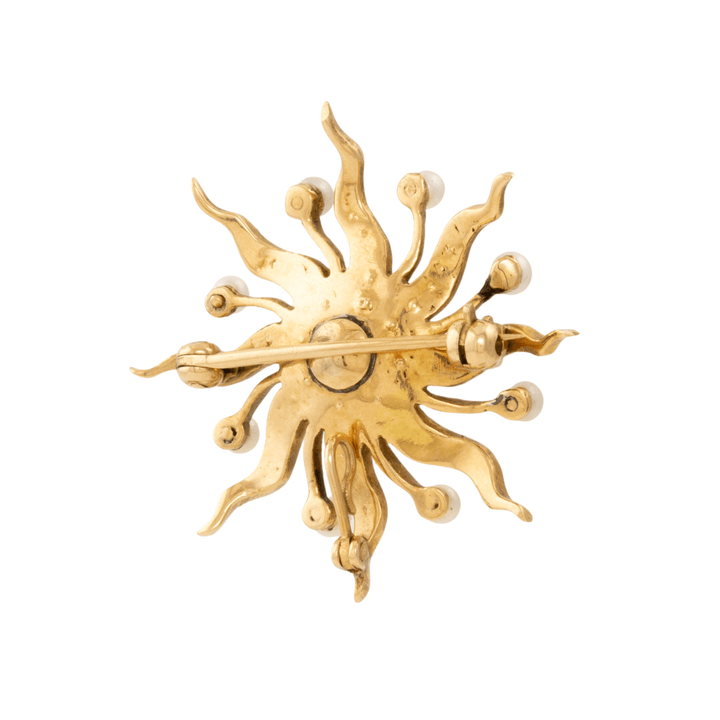 14k Gold x Star Seed Pearl Hybrid Brooch - Kingdom Jewelry