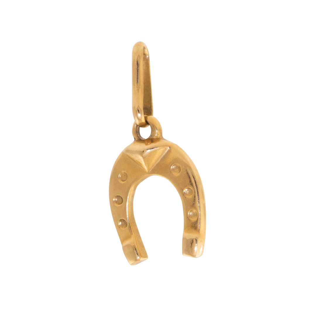 14k Gold x Vintage 1970's Lucky Horseshoe Charm - Kingdom Jewelry