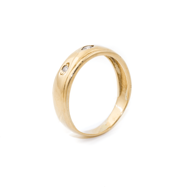 14k Gold x Vintage 5mm Diamond Gyspy - Set Triplet Band - Kingdom Jewelry