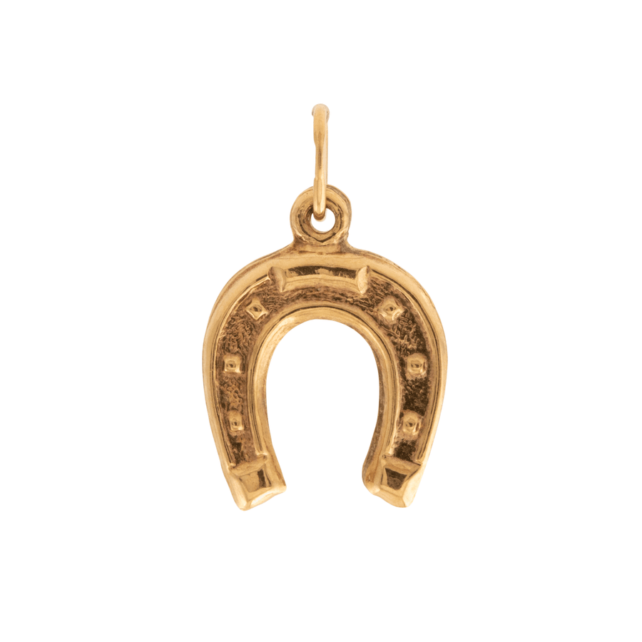 14k Gold x Vintage Rim Horseshoe Pendant - Kingdom Jewelry