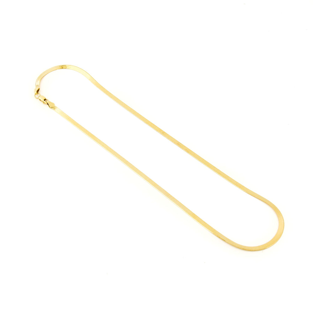 
                  
                    14k Gold x Yellow 3mm Herringbone Chain Necklace - Kingdom Jewelry
                  
                