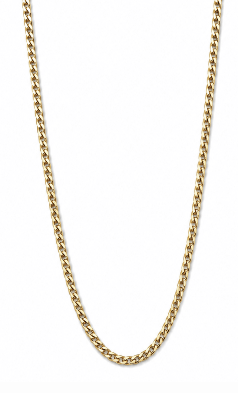 14K Italian Gold Curb Chain 24" - Kingdom Jewelry
