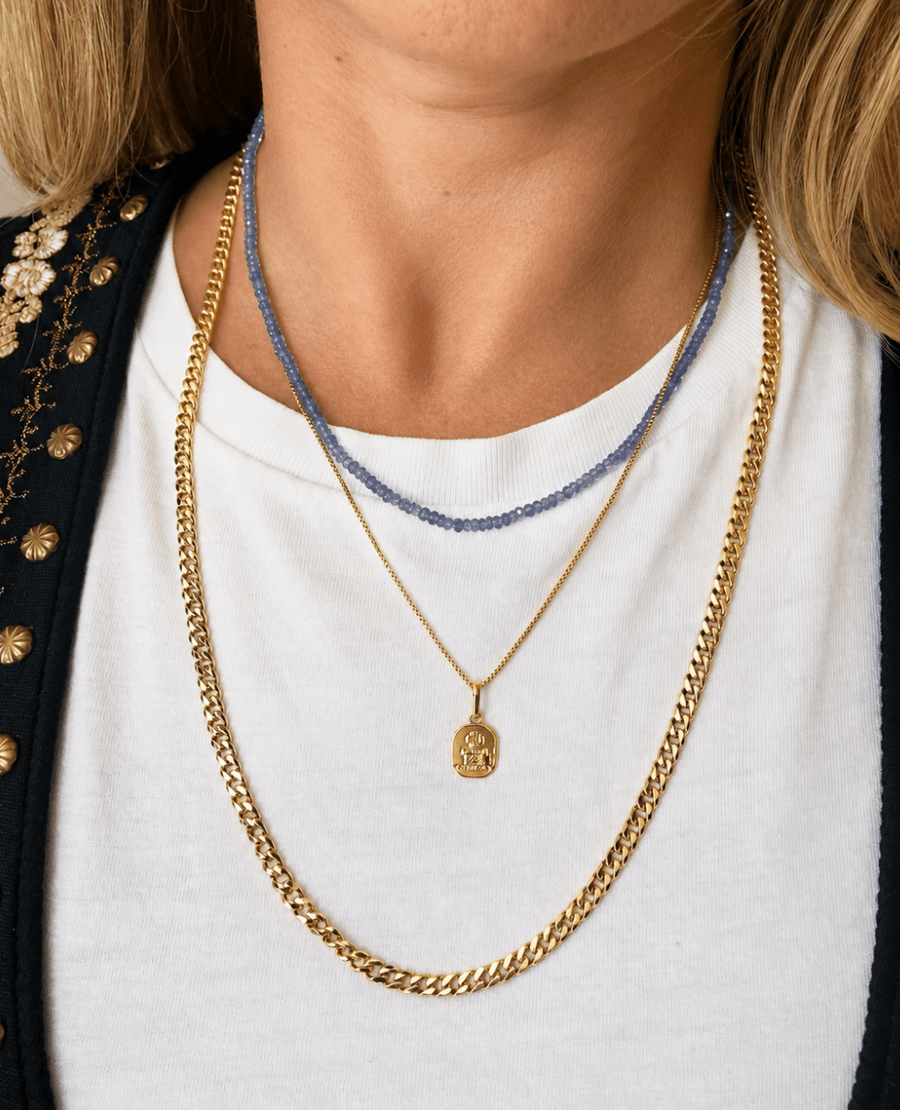 14K Italian Gold Curb Chain 24" - Kingdom Jewelry