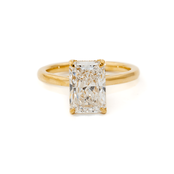 14K Lab Radiant Solitaire Ring - Kingdom Jewelry