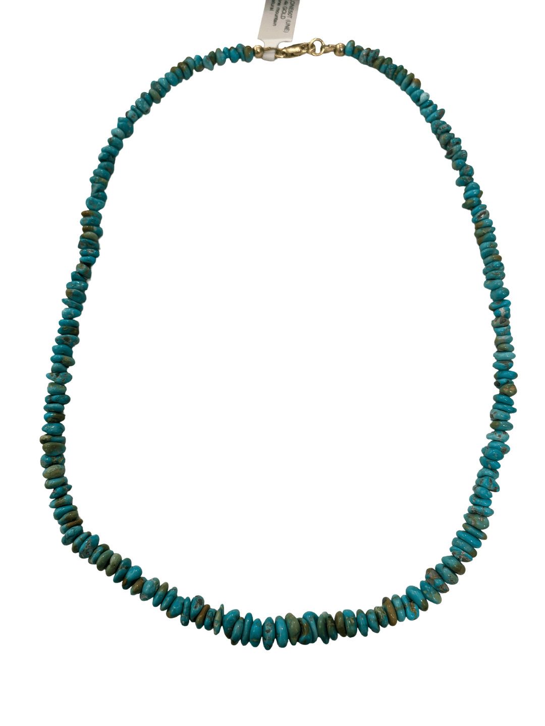 14K Lone Mountain Natural Turquoise Strand 20" - Kingdom Jewelry