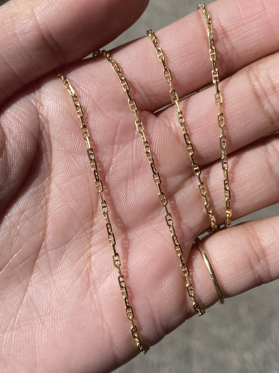 14K Petite Marine Link Chain 22" - Kingdom Jewelry