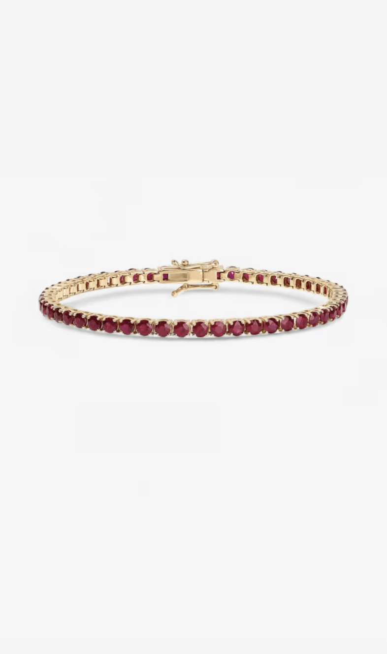 14K Ruby Tennis Bracelet - Kingdom Jewelry