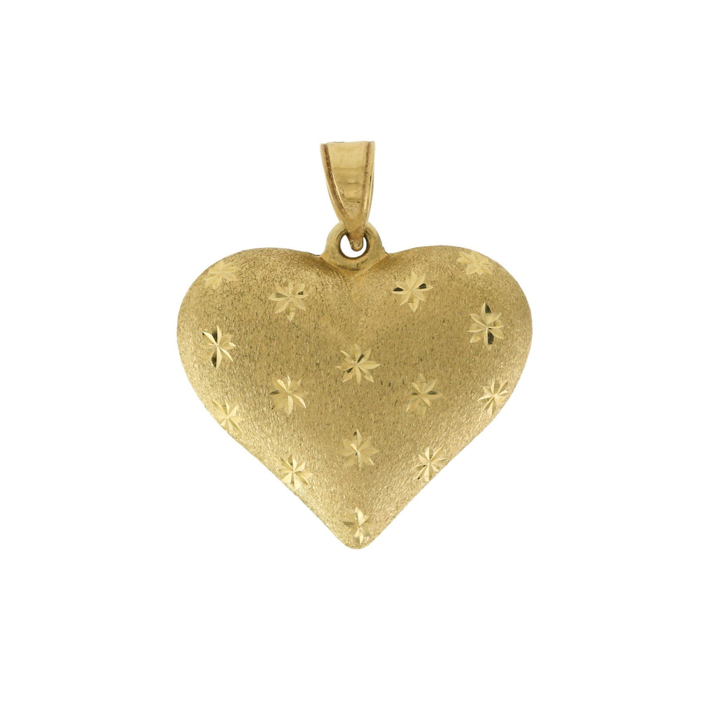 
                      
                        14k Satin Gold x Puff Heart Pendant - Kingdom Jewelry
                      
                    