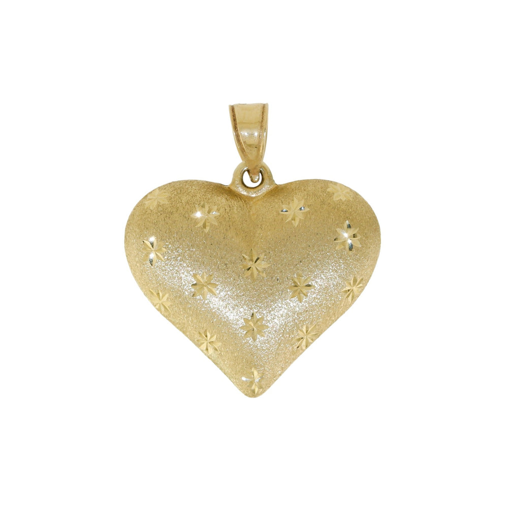 
                      
                        14k Satin Gold x Puff Heart Pendant - Kingdom Jewelry
                      
                    