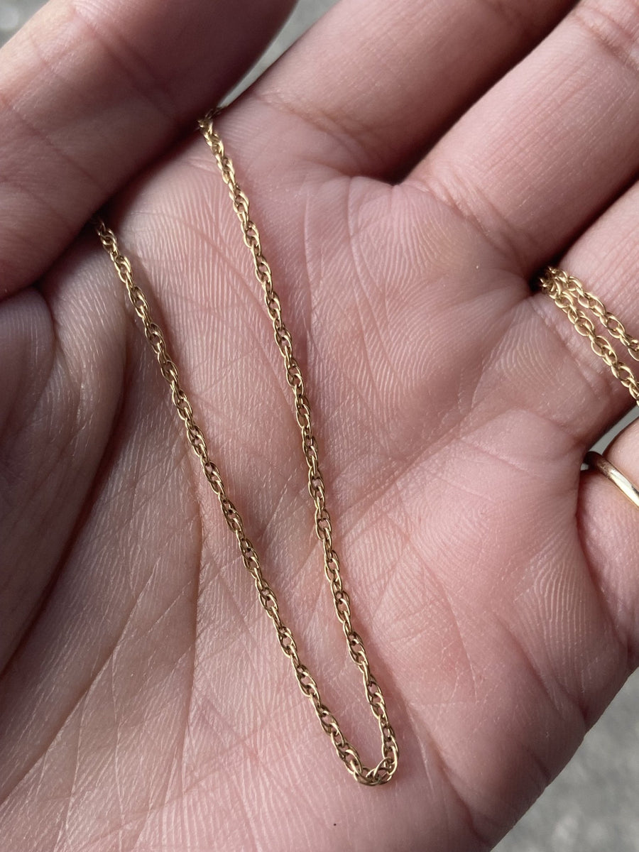 14K Vintage Twisted Link Chain - Kingdom Jewelry