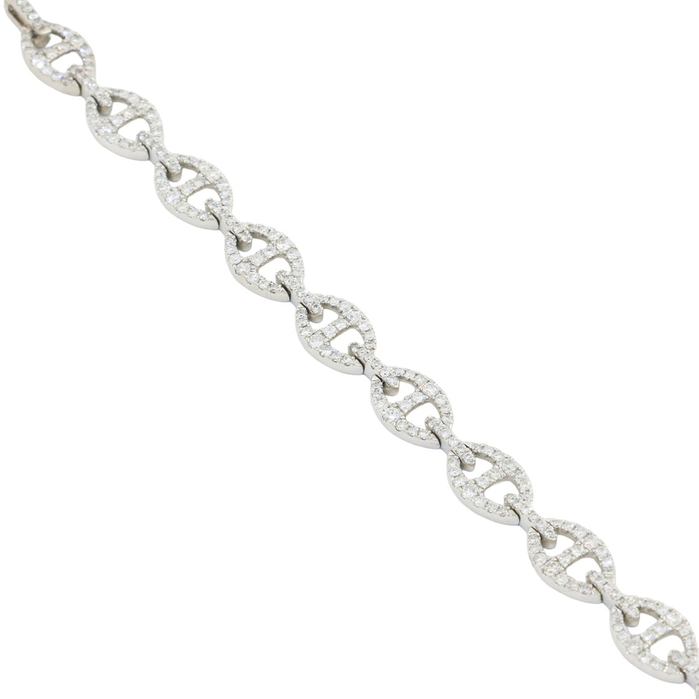 
                  
                    14k White Gold x 3.32 ct Diamond Marine Link Bracelet - Kingdom Jewelry
                  
                