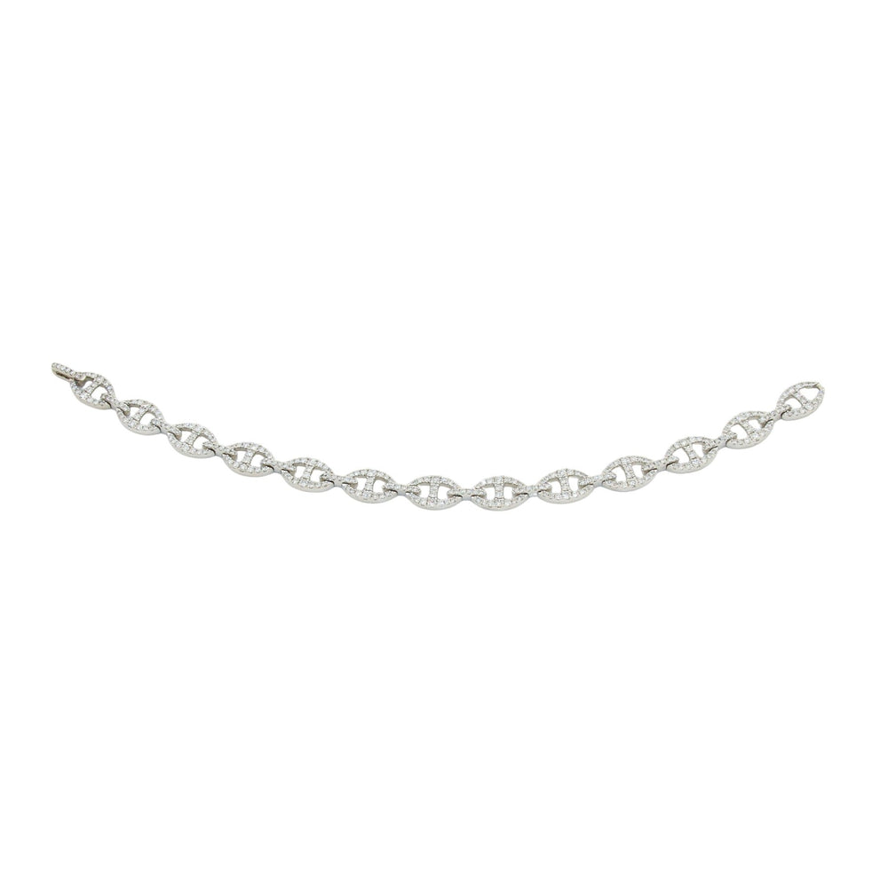 
                  
                    14k White Gold x 3.32 ct Diamond Marine Link Bracelet - Kingdom Jewelry
                  
                