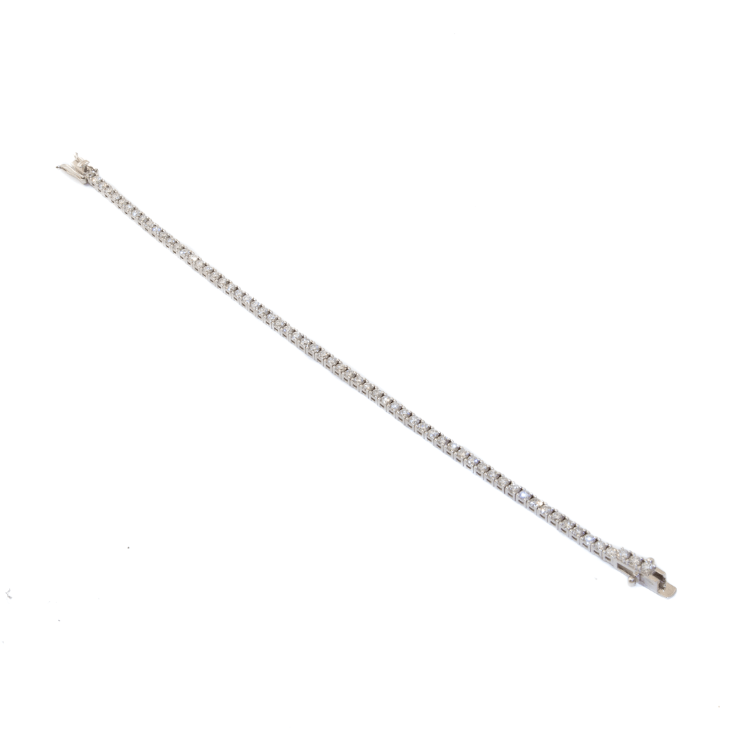14k White Gold x 3.68ct VS FG RBC Lab Diamond Tennis Bracelet - Kingdom Jewelry