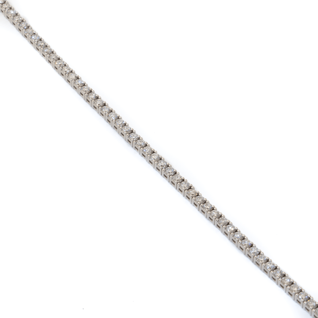 14k White Gold x 3.68ct VS FG RBC Lab Diamond Tennis Bracelet - Kingdom Jewelry