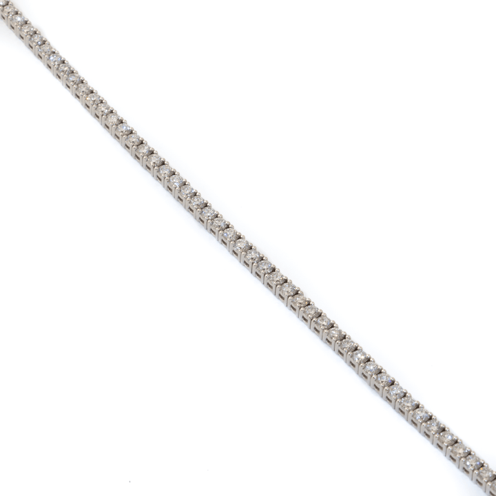 14k White Gold x 3.68ct VS FG RBC Lab Diamond Tennis Bracelet - Kingdom Jewelry