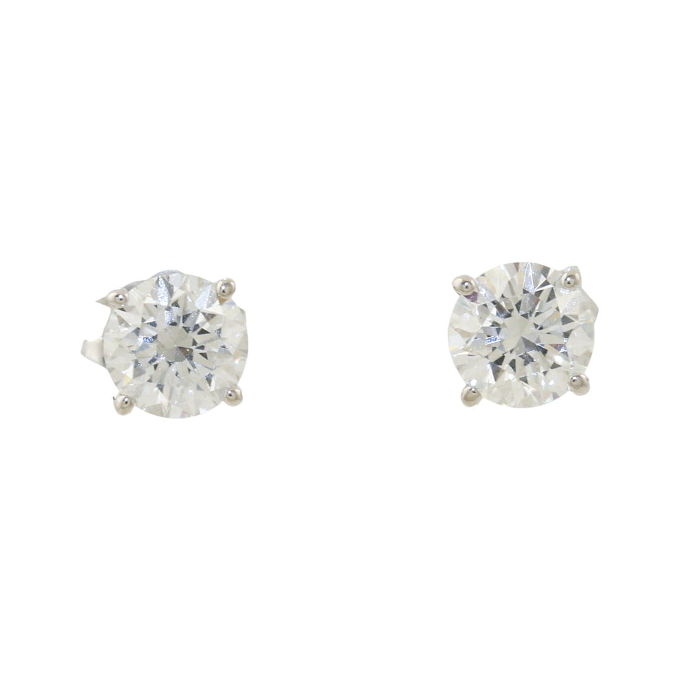 
                  
                    14k White Gold x 5mm Round 1.02 ct Lab Diamond Studs - Kingdom Jewelry
                  
                