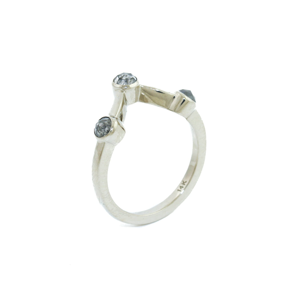 
                  
                    14k White Gold x Three - Point Diamond Ring - Kingdom Jewelry
                  
                