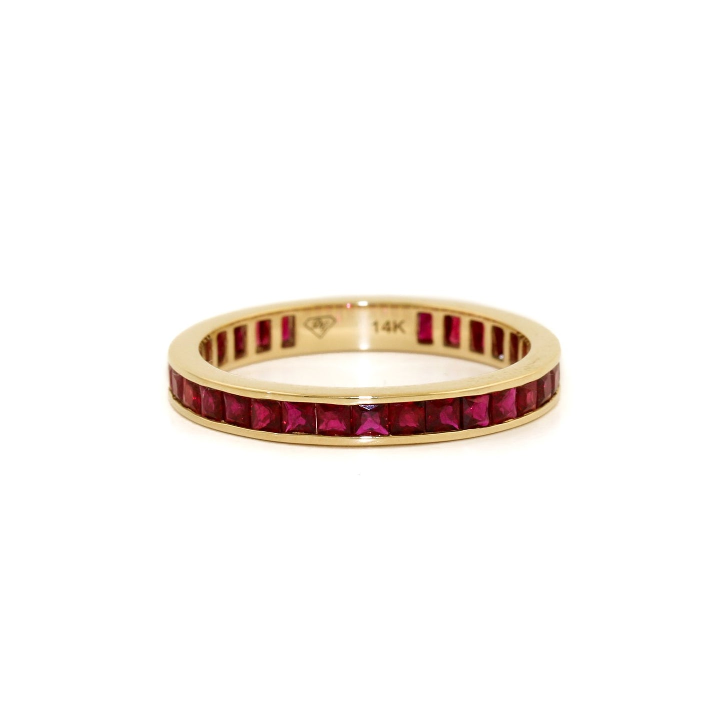 14k x 1mm Ruby Channel - Set Eternity Band - Kingdom Jewelry