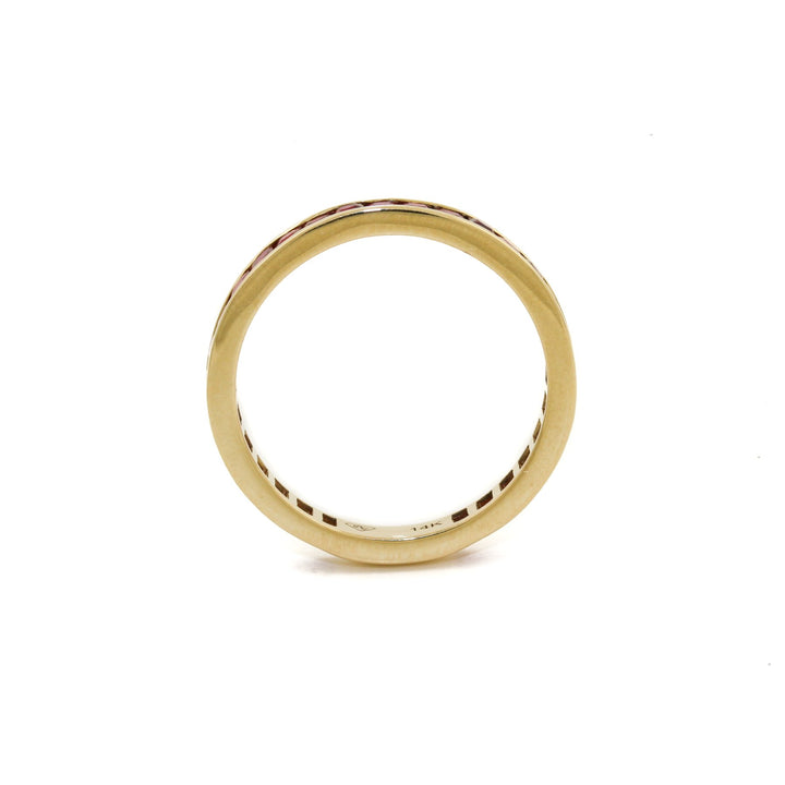 14k x 1mm Ruby Channel - Set Eternity Band - Kingdom Jewelry