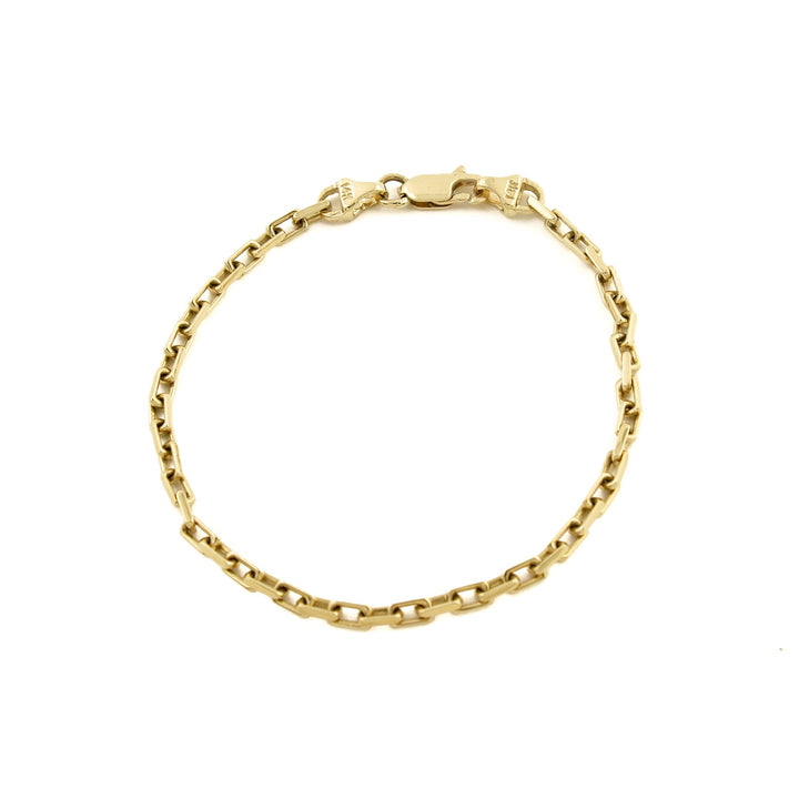 14K x 4mm Cable Chain Link Bracelet - Kingdom Jewelry
