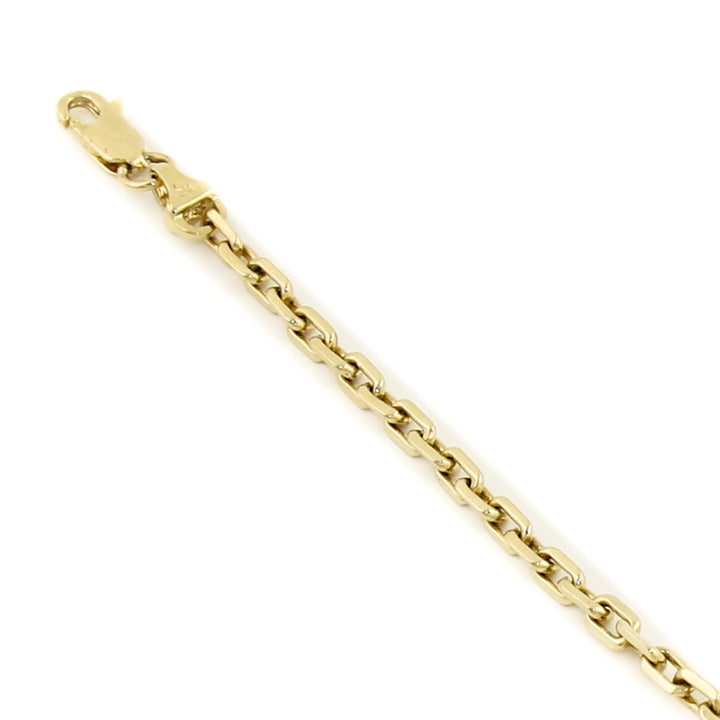 14K x 4mm Rectangular Chain Link Bracelet - Kingdom Jewelry