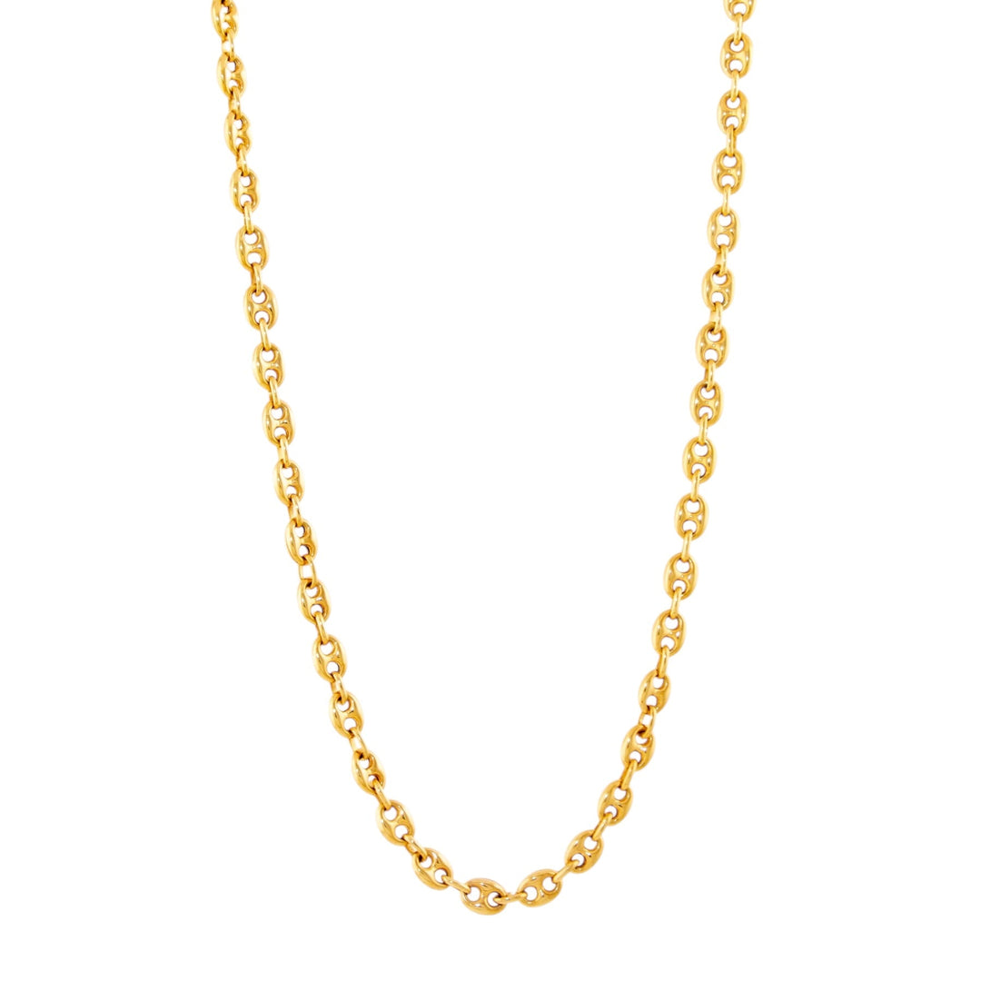 14k x Gold x 4mm Small Puff Gucci Link Chain Necklace - Kingdom Jewelry