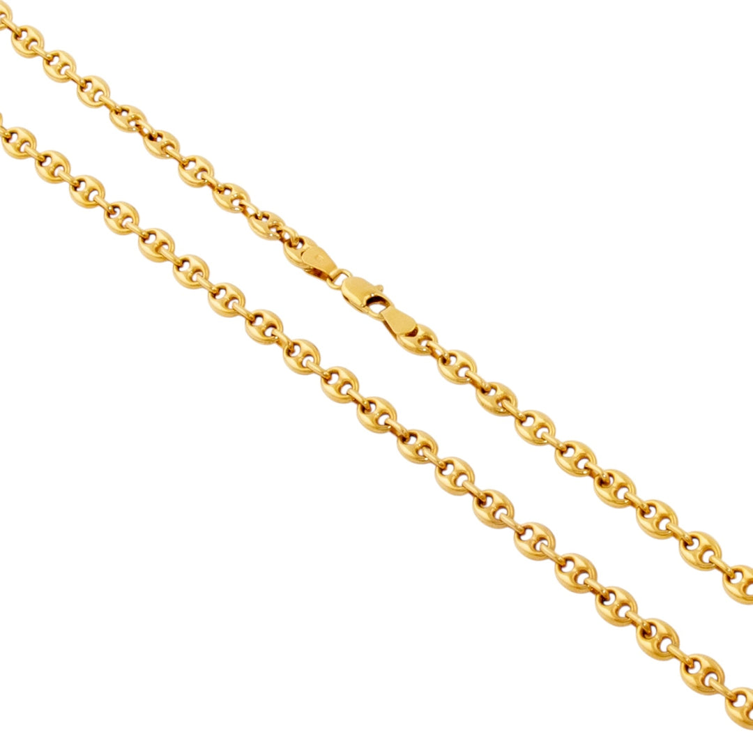 14k x Gold x 4mm Small Puff Gucci Link Chain Necklace - Kingdom Jewelry