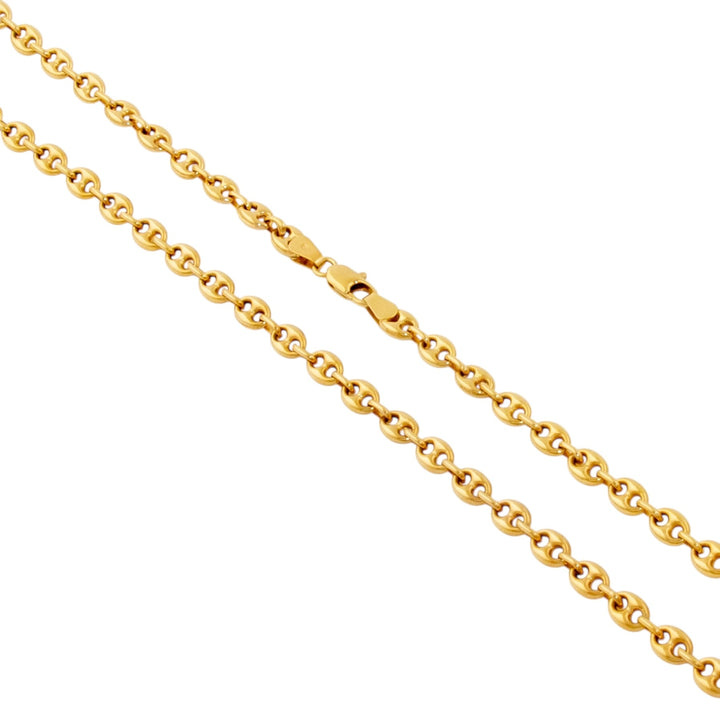 14k x Gold x 4mm Small Puff Gucci Link Chain Necklace - Kingdom Jewelry