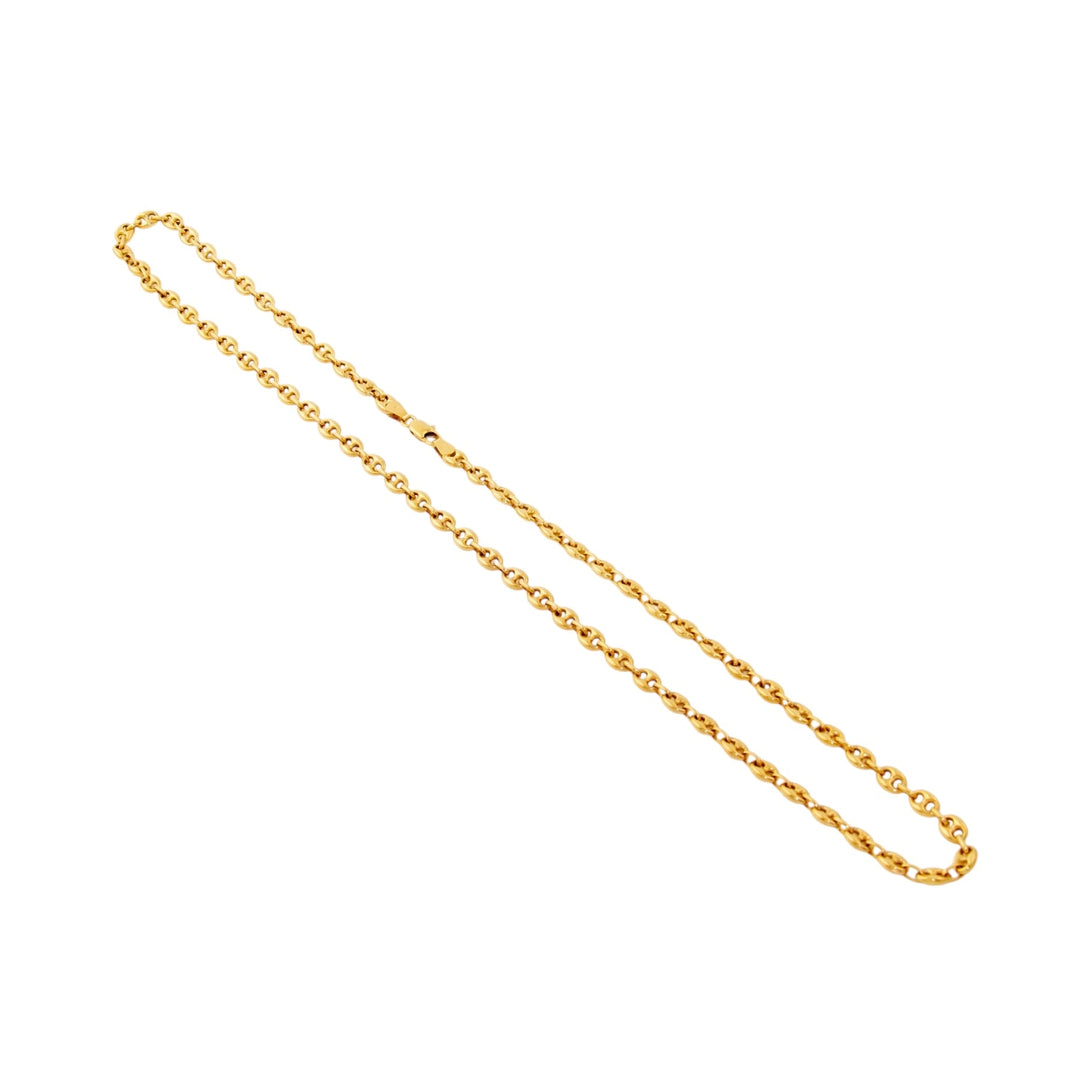 14k x Gold x 4mm Small Puff Gucci Link Chain Necklace - Kingdom Jewelry