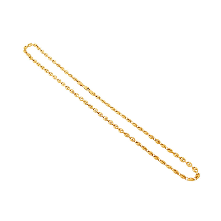 14k x Gold x 4mm Small Puff Gucci Link Chain Necklace - Kingdom Jewelry
