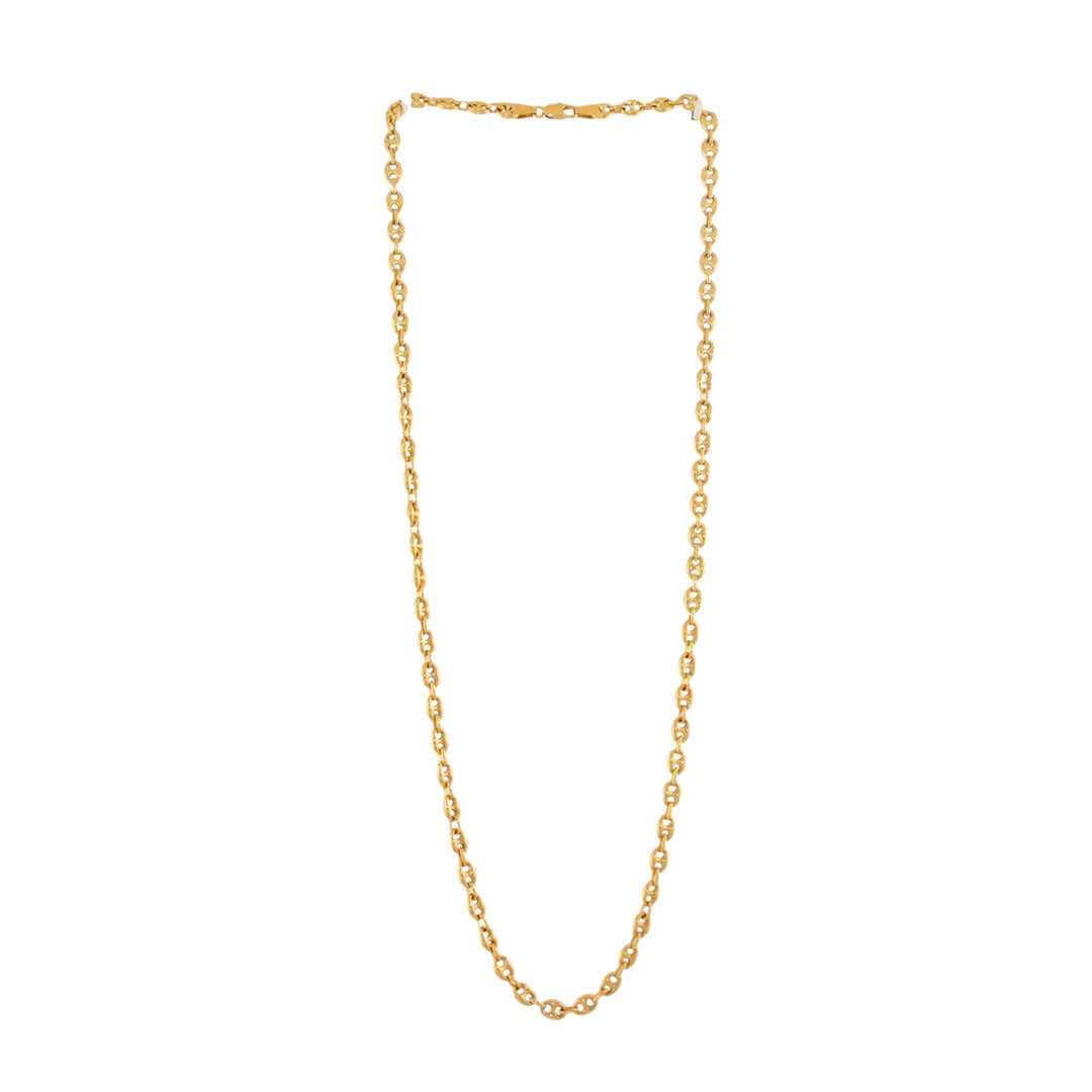 14k x Gold x 4mm Small Puff Gucci Link Chain Necklace - Kingdom Jewelry