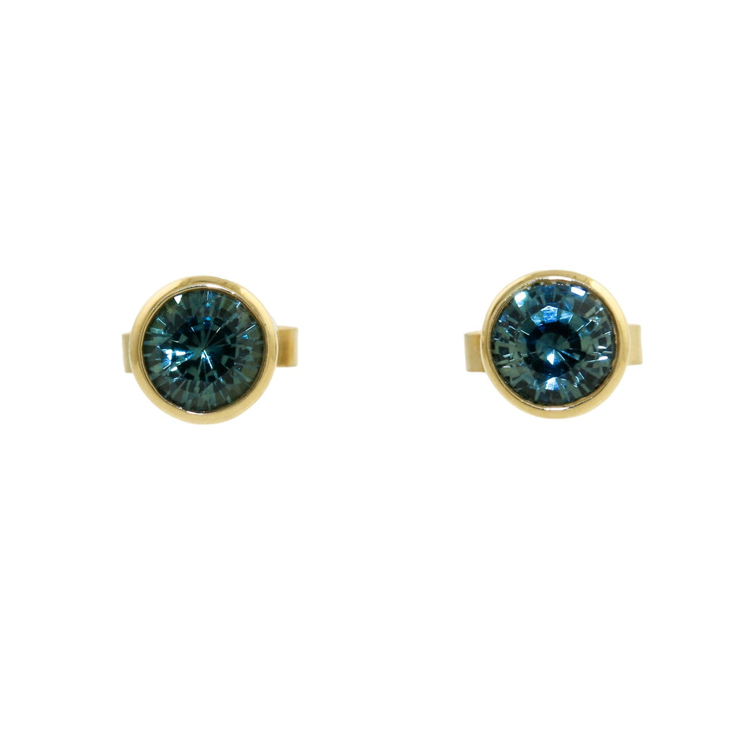 14k x Montana Sapphire Studs - Kingdom Jewelry