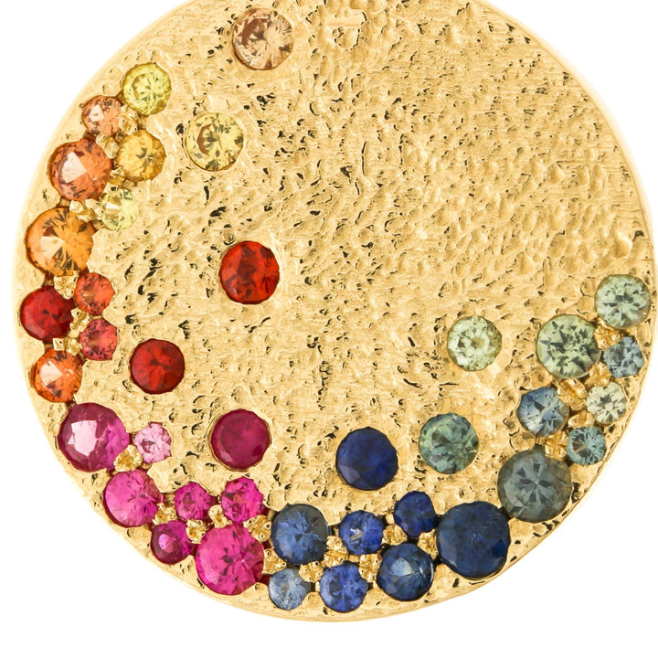 14k x Rainbow Sapphire Kaleidoscope Confetti Pendant - Kingdom Jewelry