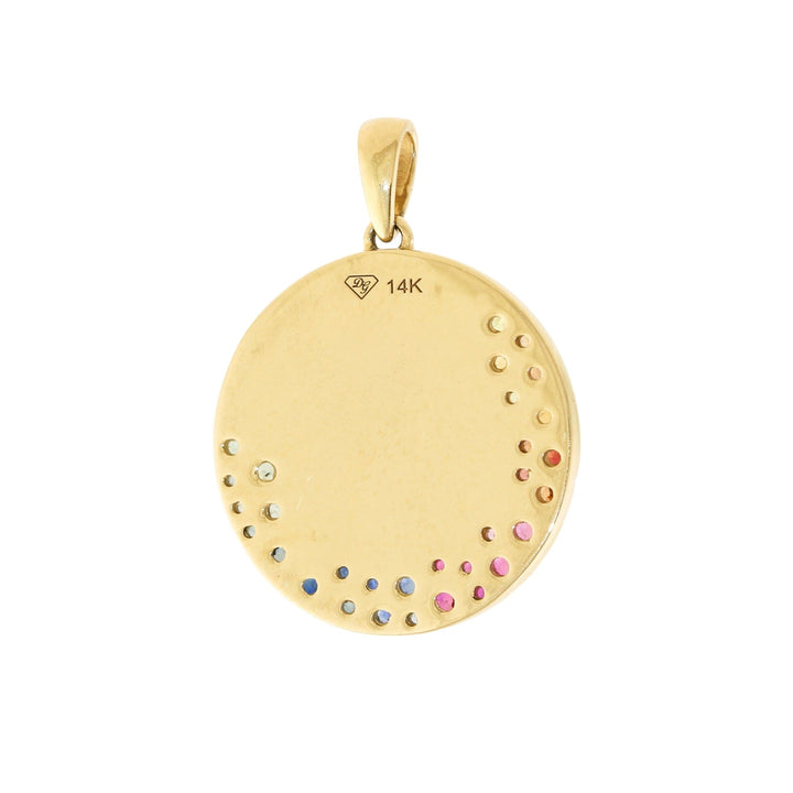 14k x Rainbow Sapphire Kaleidoscope Confetti Pendant - Kingdom Jewelry