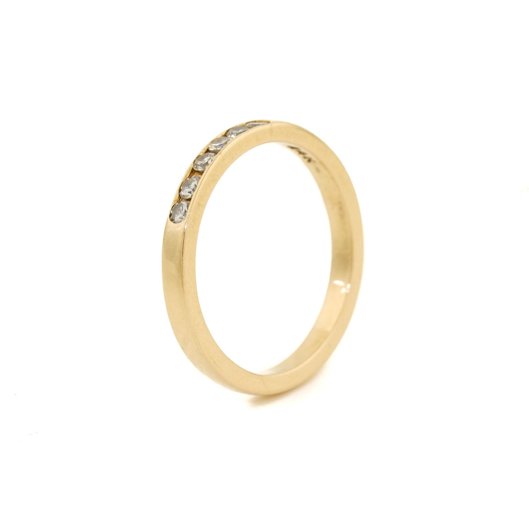 14K x Sextet Diamond Channel Band - Kingdom Jewelry